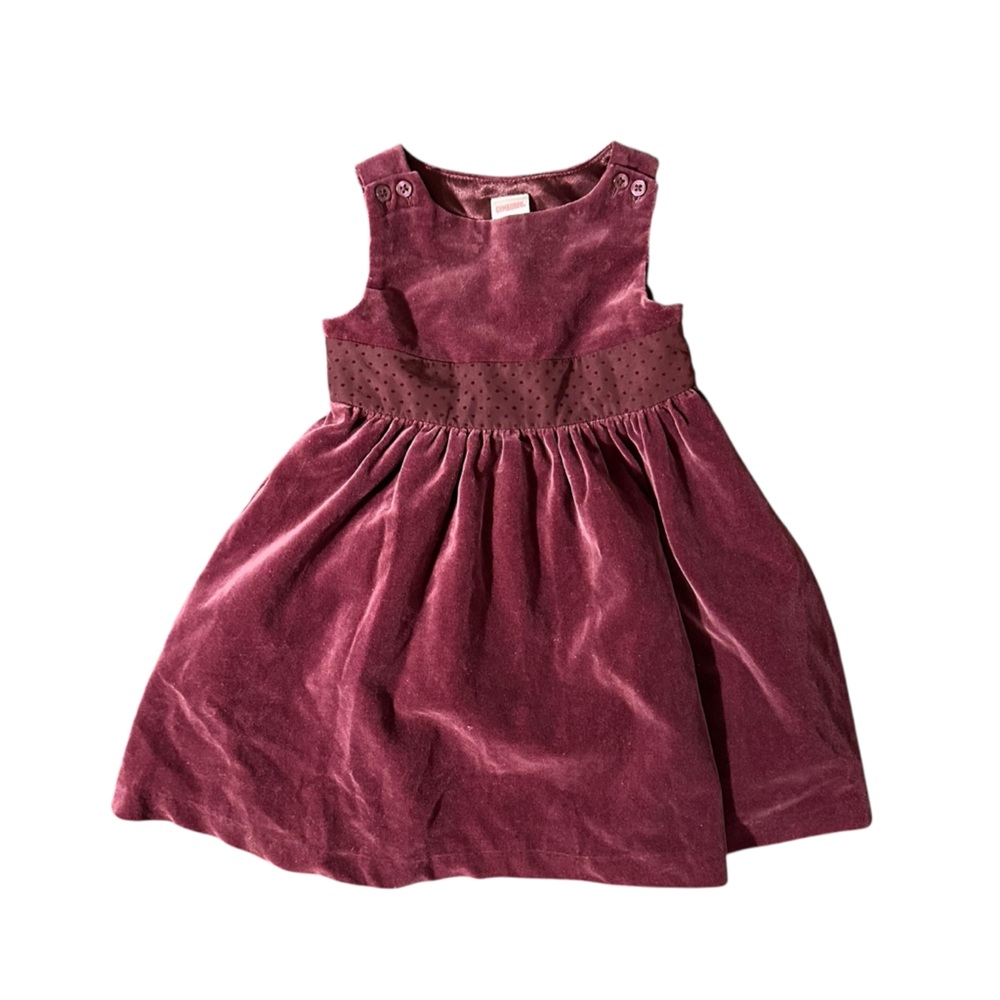 Gymboree Festive Holidays Little Sugar Plum Velour Dress 12-18 Months NWT